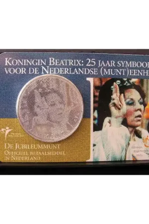 Nederland 2005 10 euro Regeringsjubileum Zilver Unc in Coincard Nowość