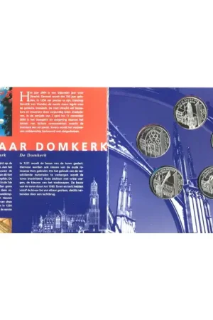 Ekspresowa dostawa Nederland 2004 Utrecht 750 Domkerk met 5 herdenkingsmunten in blister