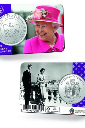 Malta 2022 2½ euro 'Koningin Elisabeth II Platina Jubileum'in coincard Oferta