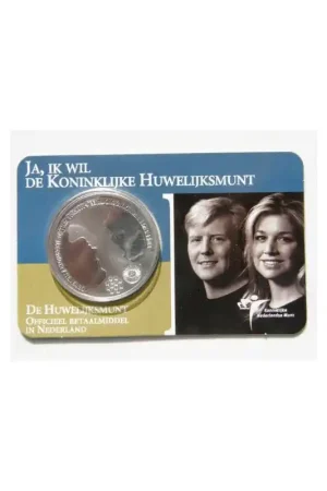 Nederland 2002 10 EuroHuwelijksmunt Zilver Unc in Coincard Ostatnia szansa