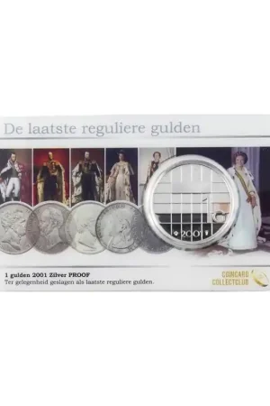 Nederland 2001 1 Gulden 2001 Zilver Proof in coincard Oferta