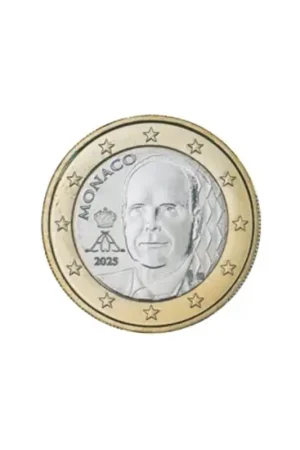 Darmowa dostawa Monaco 2025 1 euro UNC Nieuw ontwerp
