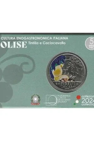 Promocja Italië 2024 5 Euro 'Tintilia En Caciocavallo – Molise' in coincard.