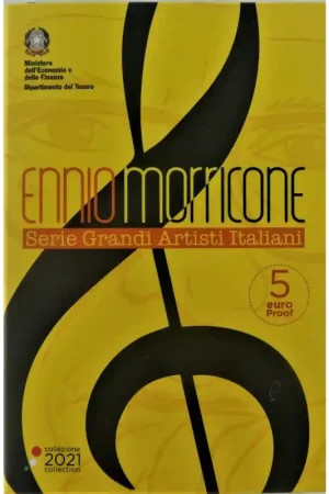 Italië 2021 5 Euro 'Ennio Morricone' Bi-Colour Proof Ekspresowa dostawa