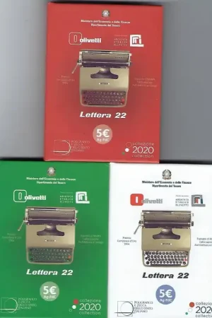 Italië 2020 3x 5 Euro Lettera 22 in Blister Groen Rood en Wit. Najlepsza cena