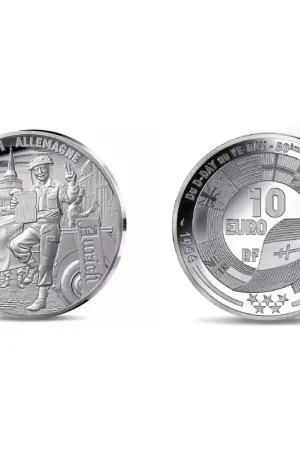 Ekspresowa dostawa Frankrijk 2025 10 Euro '80 Jr. VE-Day-Canadian soldier' zilver proof