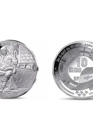 Frankrijk 2025 10 Euro '80 Jr. VE-Day-American soldier' zilver proof Najlepsza cena