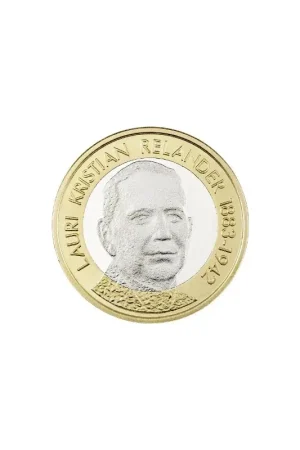 Oryginalny Finland 2016 5 euroL.K. Relander Unc