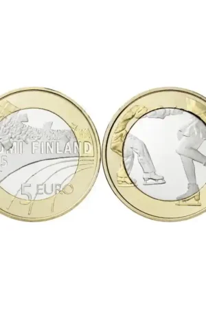 Niska cena Finland 2015 5 euro"Kunstschaatsen" Unc
