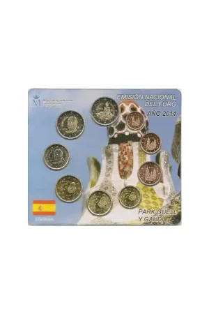 Autentyczny Bu set Spanje 2014 met 2x 2 euromunt