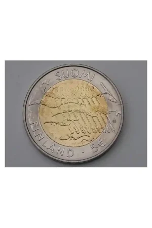 Oryginalny Finland 2007 5 euro 90 jaar Finland