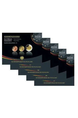 Bezpieczna płatność Duitsland 2019 Proofsets ADFGJ (5 stuks)