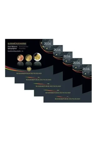 Duitsland 2016 Proofsets ADFGJ (5 stuks) Oferta limitowana