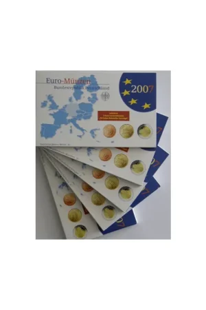 Zwrot pieniędzy Duitsland 2007 Proofsets ADFGJ