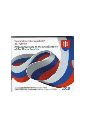 Ekspresowa dostawa Bu set Slowakije 2018 25 jaar Slowaakse Republiek met extra de 2 euromunt.