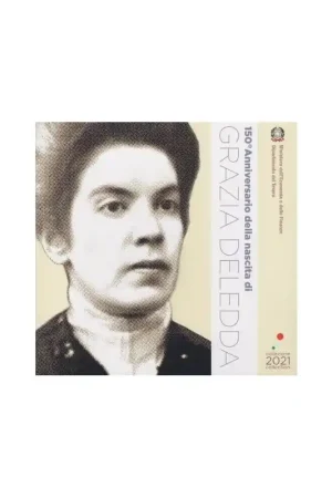 Darmowa dostawa Bu set Italië 2021 met de 5 Euro 'Grazia Deledda'