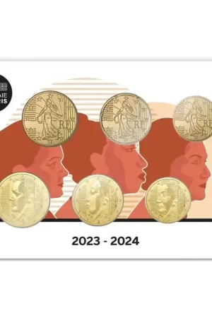 Szybka dostawa Bu set Frankrijk 2024 Mini blister met de 10 20 & 50 cent 2023 & 2024