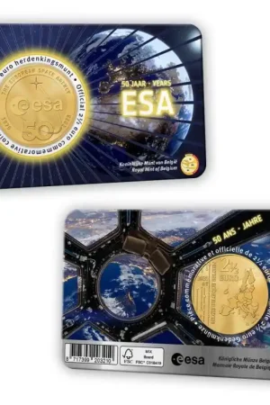 België 2025 2½ Euro '50 Jr. European Space Agency' Bu in coincard Nederlandstalig Premium