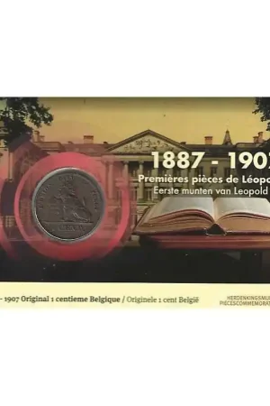 België 2024 Belgische 1 Cent in coincard Franstalig Willekeurig jaar. Met verkeerde opdruk 1887-1907 Bezpieczna płatność
