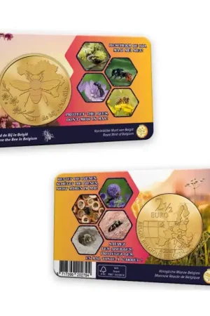 Oferta limitowana België 2024 2½ Euro 'de Bij' Bu in coincard Nederlandstalig.