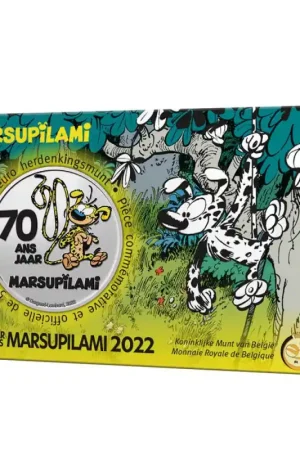 Wyprzedaż België 2022 5 euro 'Marsupilami' in coincard Gekleurd