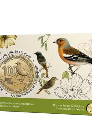 België 2022 2½ Euro '100 jaar Vogelbescherming' Bu in coincard Franstalig. Najlepsza cena