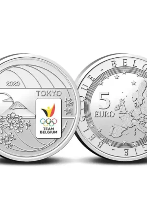 Szybka dostawa België 2021 5 euro 'Team Belgium' Gekleurd Unc