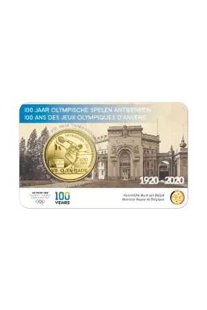 Oryginalny België 2020 2½ euro 'Olympische spelen Antwerpen' in coincard Gekleurd