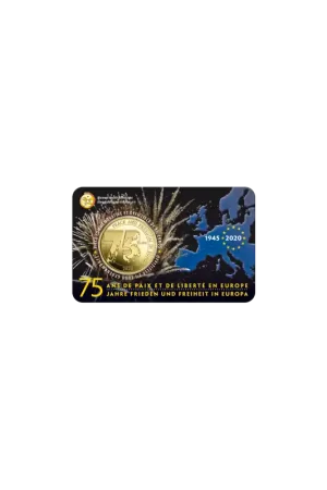 Oferta limitowana België 2020 2½ Euro '75 jaar vrede en vrijheid in Europa' Bu in coincard Franstalig