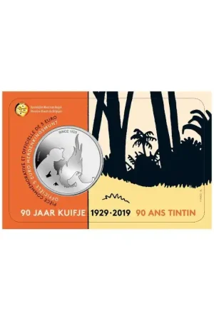 Tani België 2019 5 euro '90 jaar Kuifje' Bu in coincard