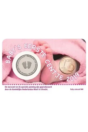 Baby Meisje Coincard 2019 Mijn eerste centje Wyprzedaż