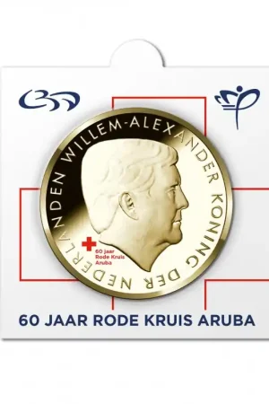 Zamów teraz Aruba 2017 5 Florin 60 jaar Rode Kruis In Munthouder