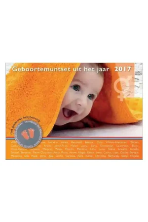 Wysoka jakość Babyset 2017 Oranje met gekleurde penning