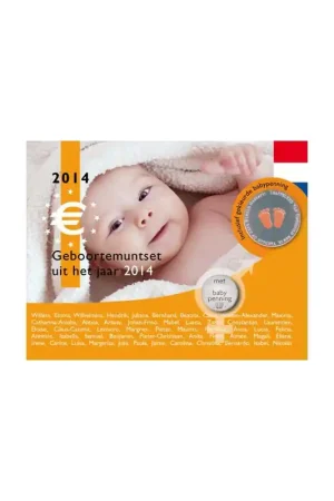 Babyset 2014 Neutraal met gekleurde penning Bezpieczna płatność