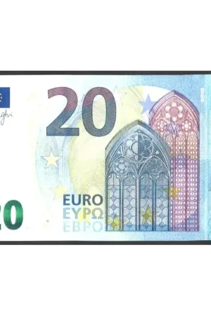 Zwrot pieniędzy 20 Euro Biljet met handtekening M. Draghi UNC V/V006D5