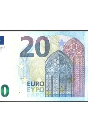 Tylko dziś 20 Euro Biljet met handtekening M. Draghi UNC E/E008I3