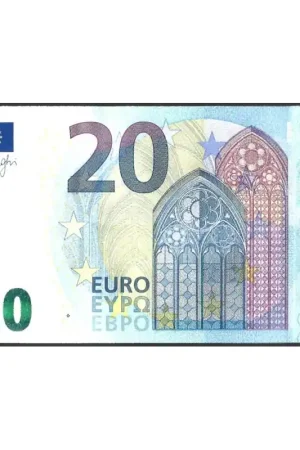 Zwrot pieniędzy 20 Euro biljet met handtekening M. Draghi UNC E/E008I2