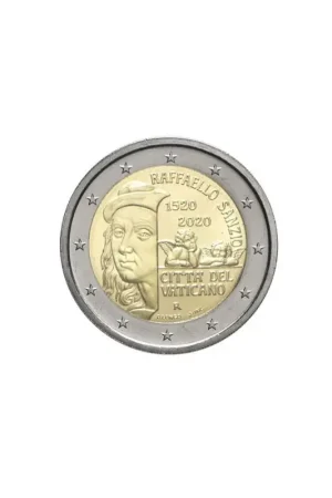 Wyprzedaż 2 euro Vaticaan 2020 '500ste sterfdag Rafaello' Unc