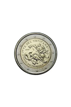 Autentyczny 2 Euro Vaticaan 2010 Jaar van de priester Unc