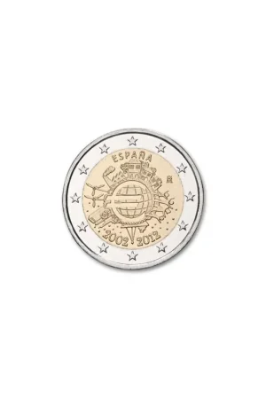2 Euro Spanje 2012 10 Jaar Euro Unc Zwrot pieniędzy
