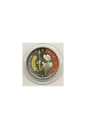 2 Euro Spanje 2005 Don Quichotte Gekleurd 009/4 Popularny