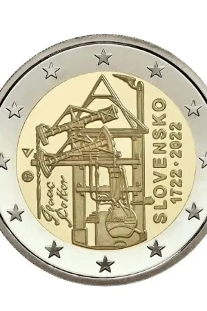 Wysoka jakość 2 Euro Slowakije 2022 '300 Jaar stoommachine' Unc