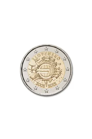 Niska cena 2 Euro Slowakije 2012 10 jaar Euro Unc