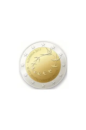 Najlepsza cena 2 Euro Slovenië 2017 10 jaar Euro Unc