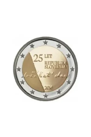 Zwrot pieniędzy 2 Euro Slovenië 2016 25 jaar onafhankelijkheid Unc
