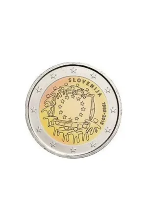 Zamów teraz 2 Euro Slovenië 2015 Europese vlag Unc