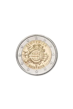 Zwrot pieniędzy 2 euro Slovenië 2012 10 jaar euro Unc