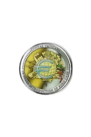 2 Euro Vaticaan 10 jaar introductie van de Euro Gekleurd Niska cena