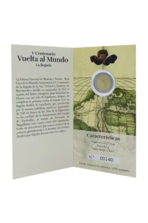 2 Euro Spanje 2022 '500 jaar na de 1e rondvaart om de wereld' Proof Tani