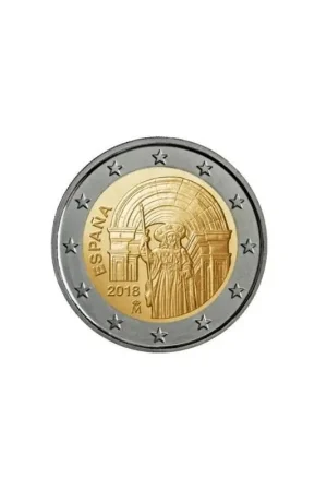 2 Euro Spanje 2018 Santiago de Compostela Unc Zwrot pieniędzy